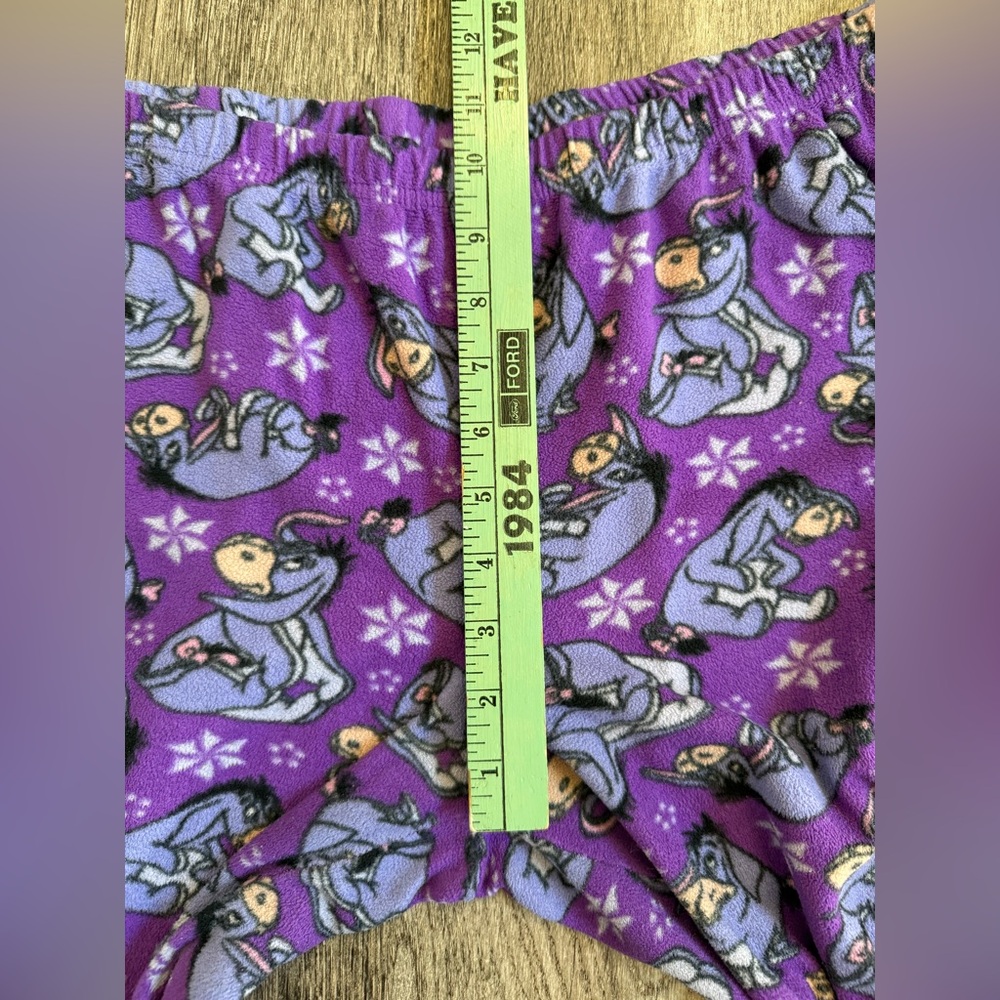 Disney Eeyore Pajama Lounge Pants Size Large Ankle Soft Fleece - Picture 8 of 9
